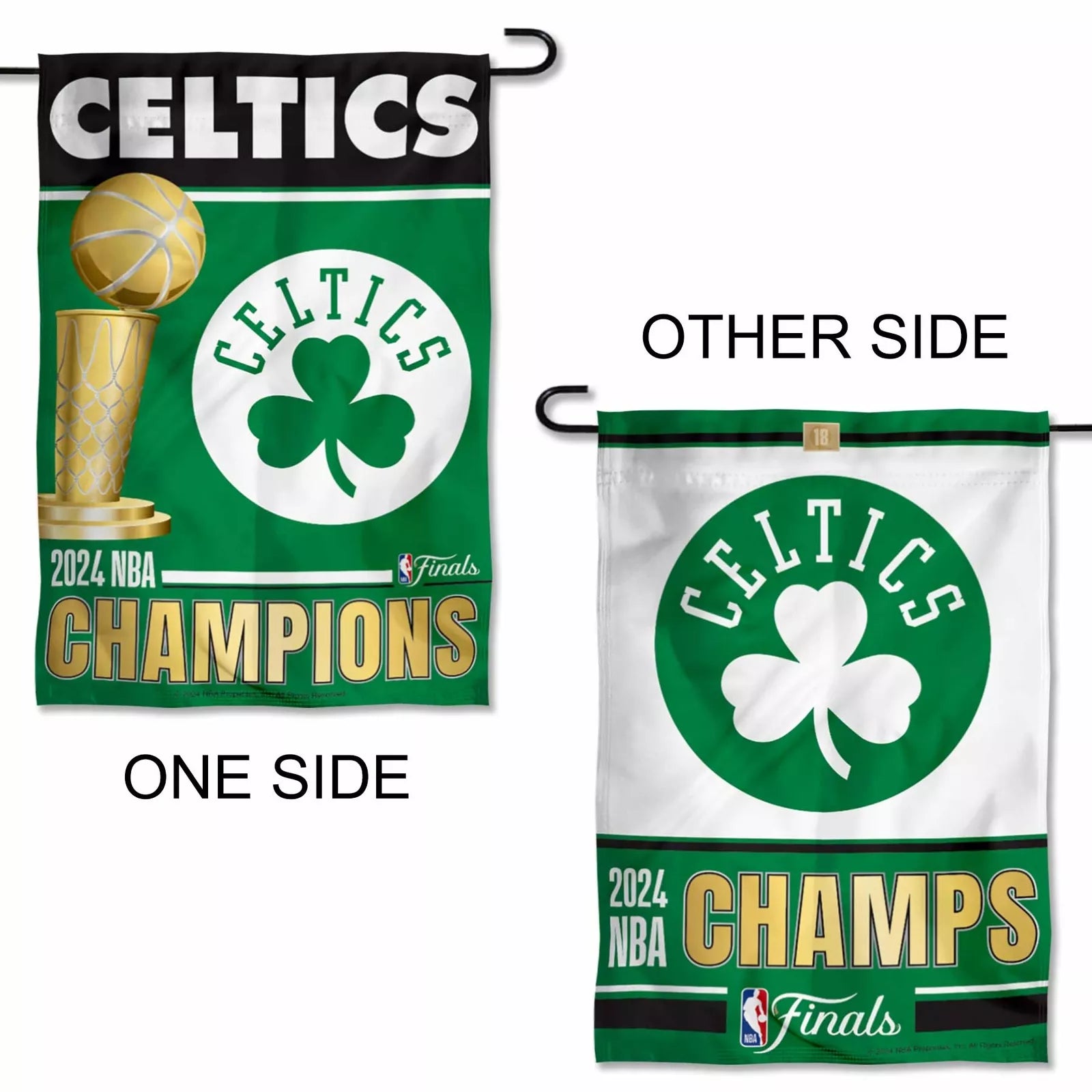 Boston Celtics 2024 2023 NBA Champions Garden Banner Flag - Sports Collectibles, Sports Memorabilia, Sports Fan Shop, Sports Gifts