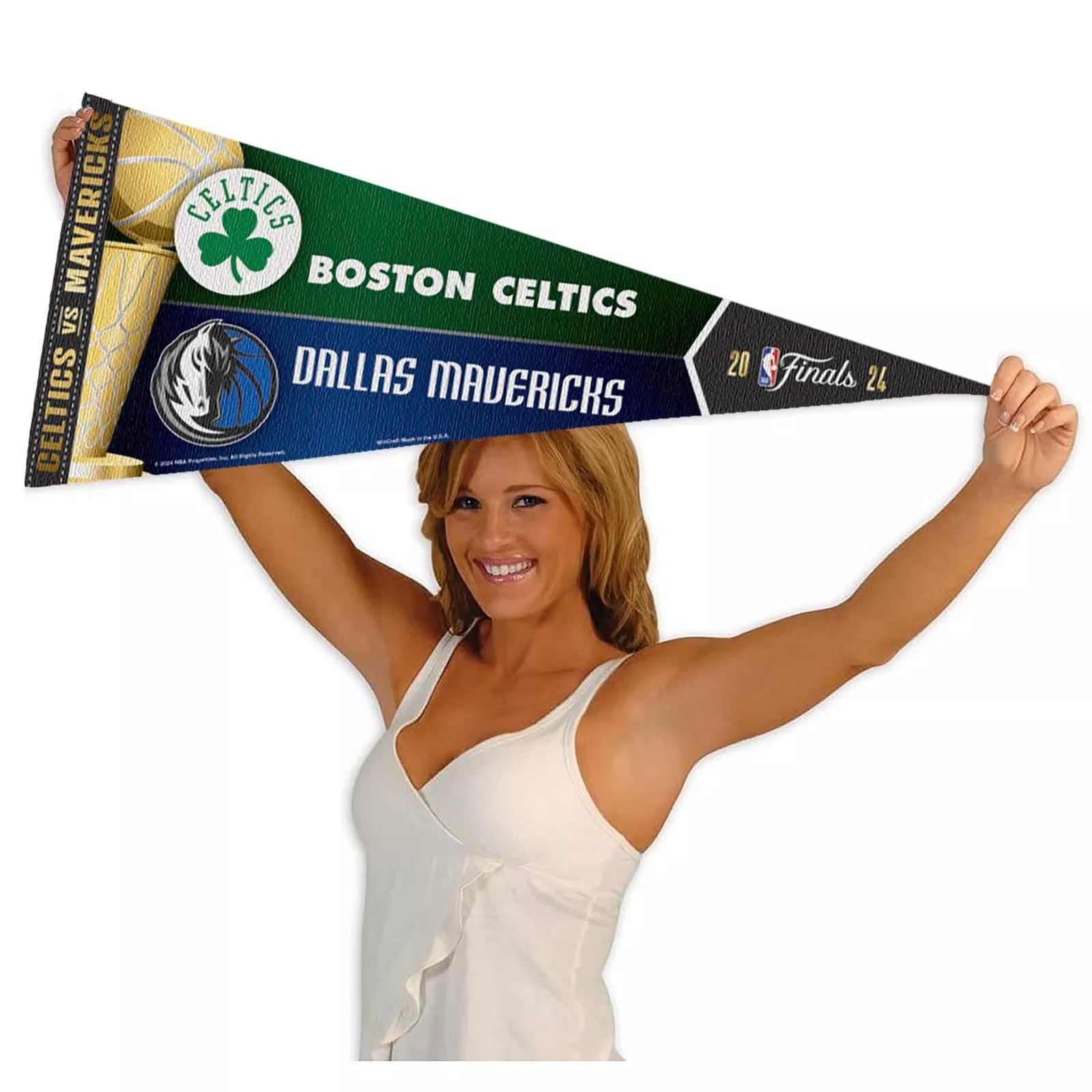 Boston Celtics Dallas Mavericks Dueling Finals Teams Full Size Pennant Flag - Sports Collectibles, Sports Memorabilia, Sports Fan Shop, Sports Gifts