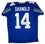 Autographed/Signed Sam Darnold Seattle Blue Retro Football Jersey Beckett BAS COA