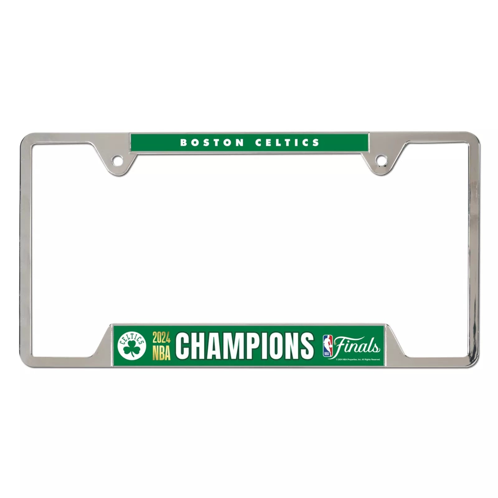Boston Celtics 2024 NBA Champions Metal License Plate Frame - Sports Collectibles, Sports Memorabilia, Sports Fan Shop, Sports Gifts