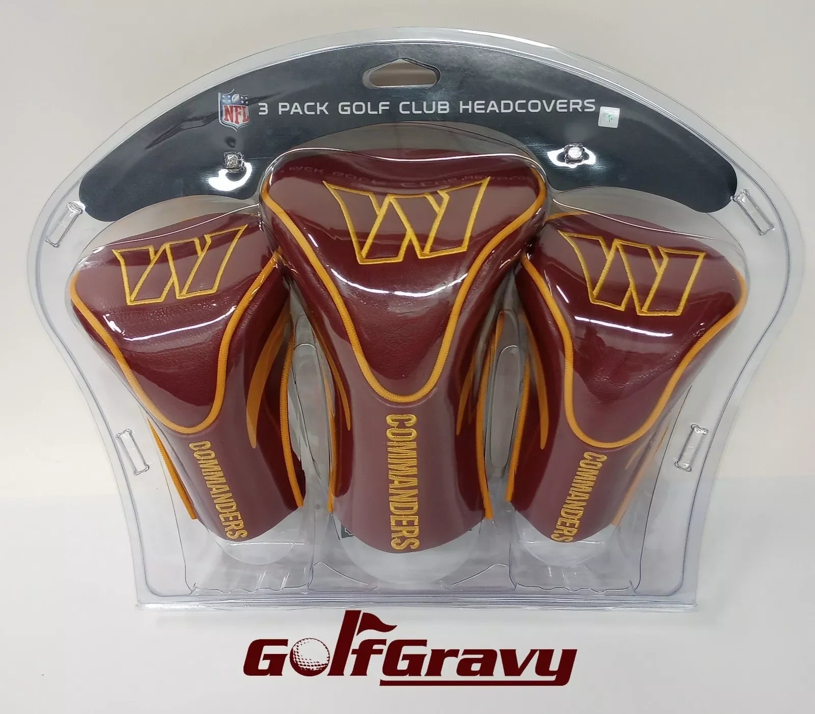 Washington Commanders 3 Pack Contour Head Covers - 757 Sports Collectibles