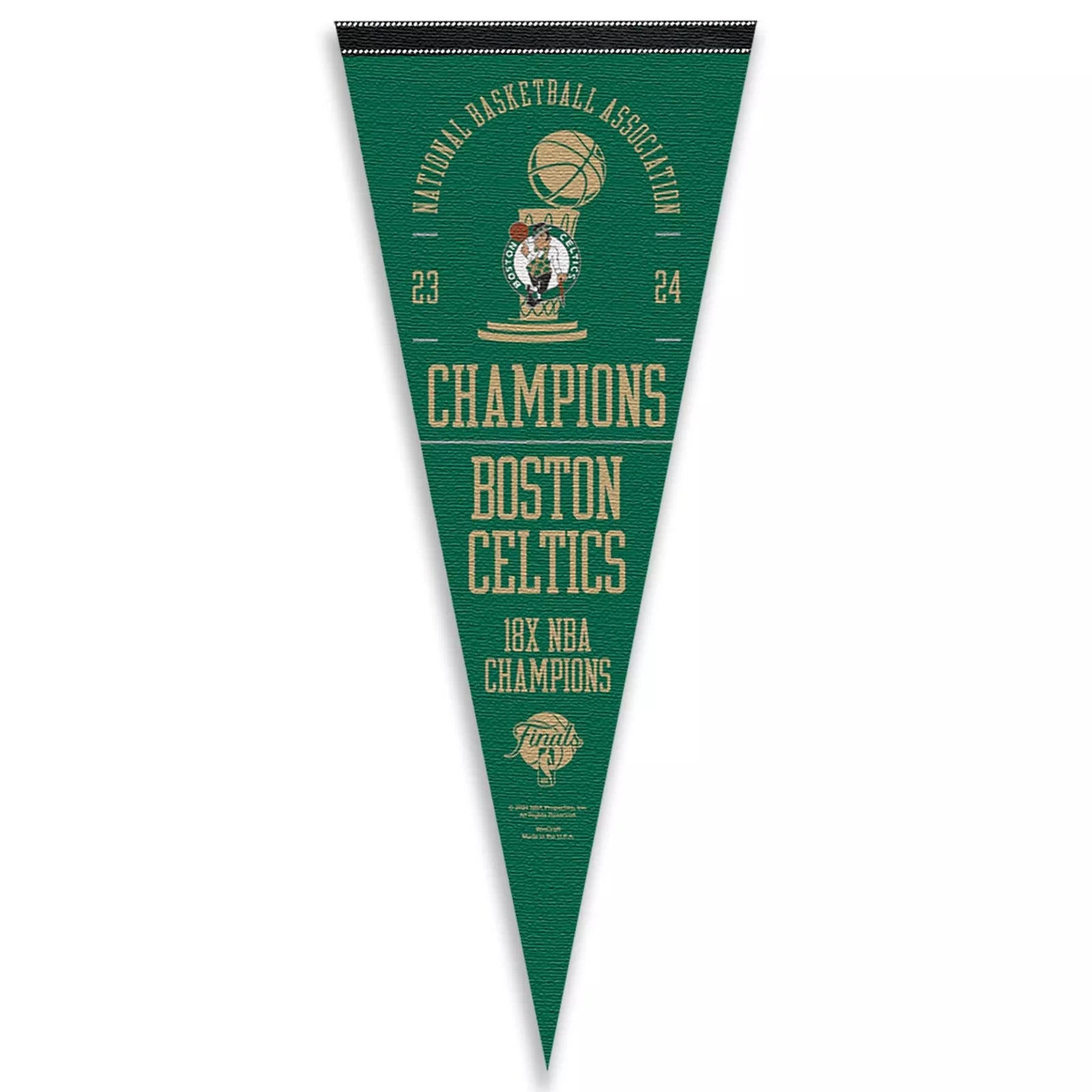 Boston Celtics 2024 Finals Champions Full Size Pennant Flag Banner - Sports Collectibles, Sports Memorabilia, Sports Fan Shop, Sports Gifts