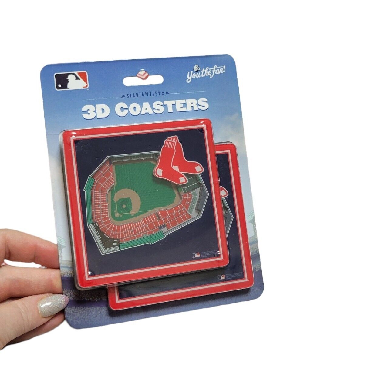 Boston Red Sox MLB - 3D Stadium Coasters - Pack of 2 Coasters - 757 Sports Collectibles