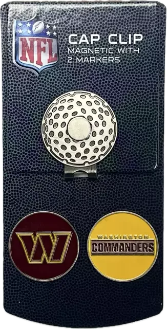 Washington Commanders Cap Clip With 2 Golf Ball Markers - 757 Sports Collectibles