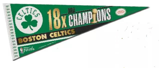 Boston Celtics 2024 18x NBA Champions 12x30 Premium Pennant - Sports Collectibles, Sports Memorabilia, Sports Fan Shop, Sports Gifts