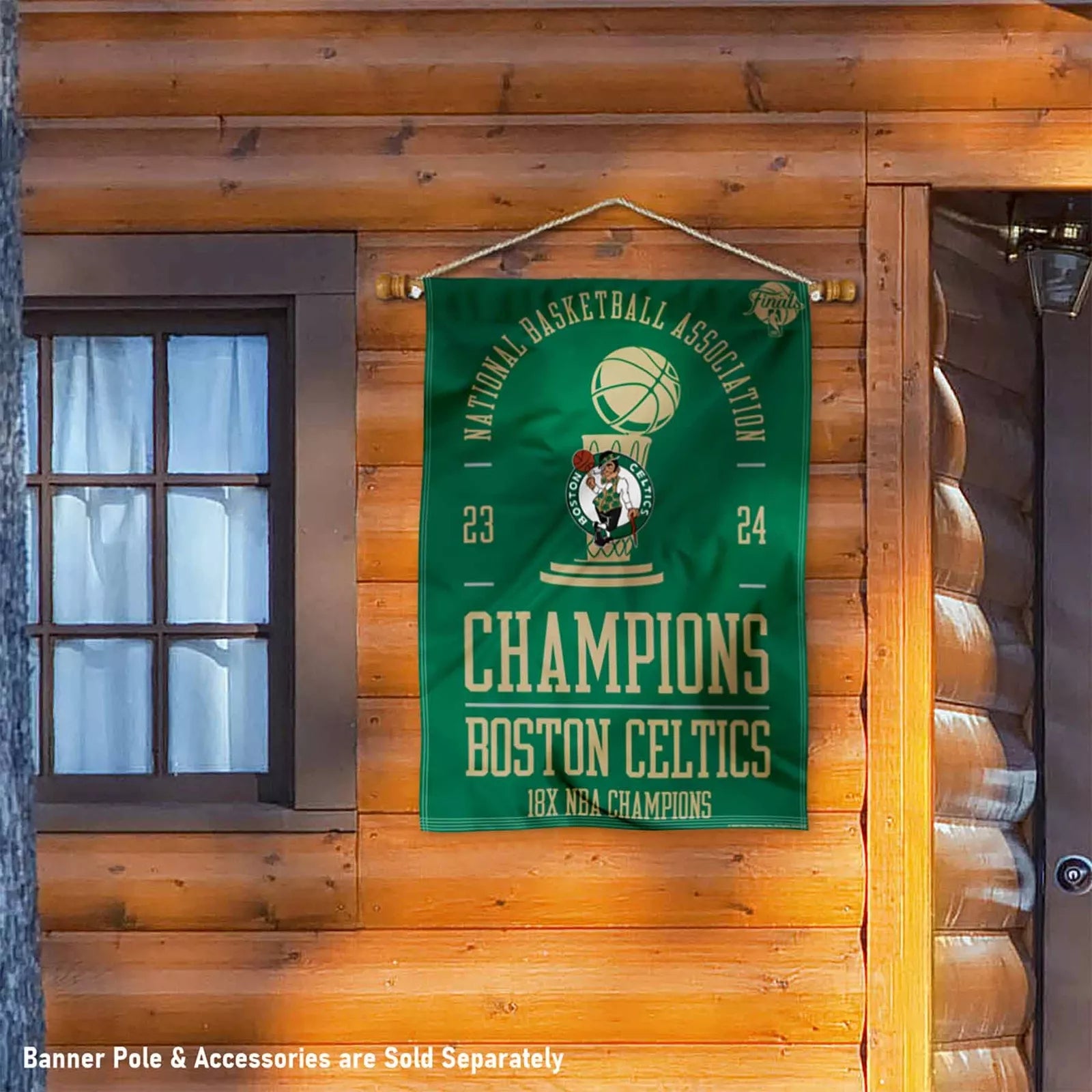 Boston Celtics 2023 2024 18x Finals NBA Champions 28 in x 40 in House Banner - Sports Collectibles, Sports Memorabilia, Sports Fan Shop, Sports Gifts