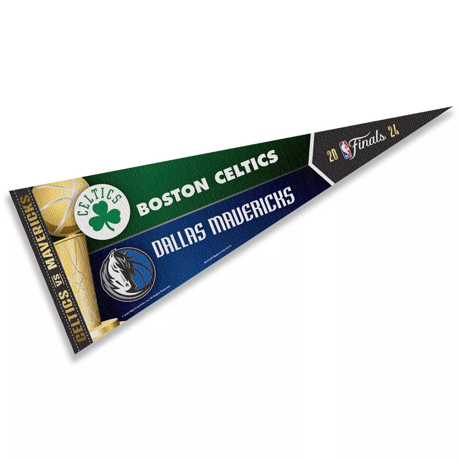Boston Celtics Dallas Mavericks Dueling Finals Teams Full Size Pennant Flag - Sports Collectibles, Sports Memorabilia, Sports Fan Shop, Sports Gifts