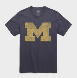 MICHIGAN WOLVERINES ATLAS BLUE PREMIER FRANKLIN TEE MEN M-XXL - 757 Sports Collectibles