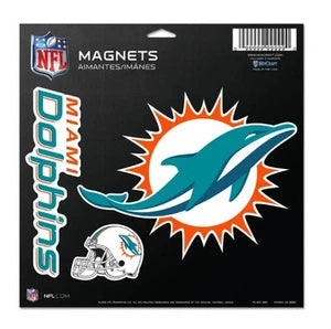 Miami Dolphins Vinyl Magnet 11" x 11" - Sports Gifts, Sports Memorabilia, Sports Collectibles, Fan Shop