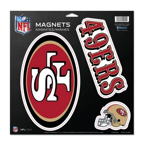 San Francisco 49ers Vinyl Magnet 11" x 11" - Sports Gifts, Sports Memorabilia, Sports Collectibles, Fan Shop