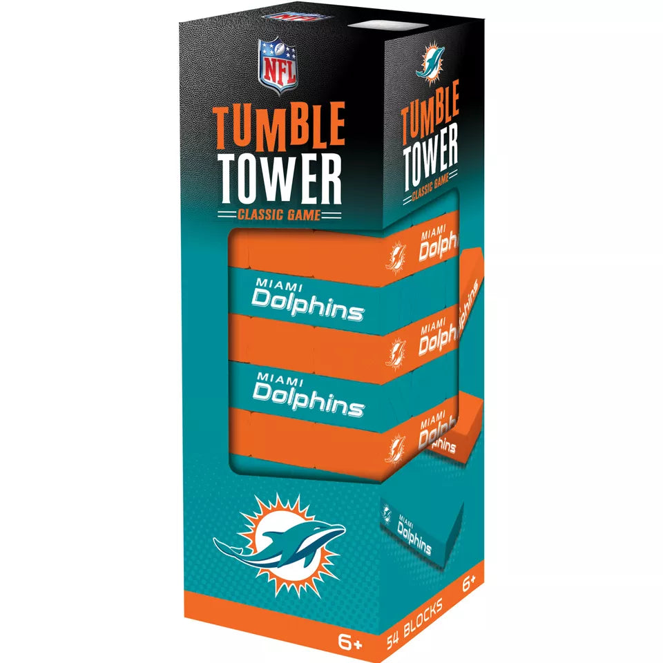 MasterPieces - Miami Dolphins Tumble Tower - Sports Collectibles, Sports Memorabilia, Sports Fan Shop, Sports Gifts