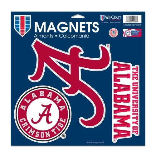 Alabama Crimson Tide Vinyl Magnet 11" x 11" - Sports Gifts, Sports Memorabilia, Sports Collectibles, Fan Shop