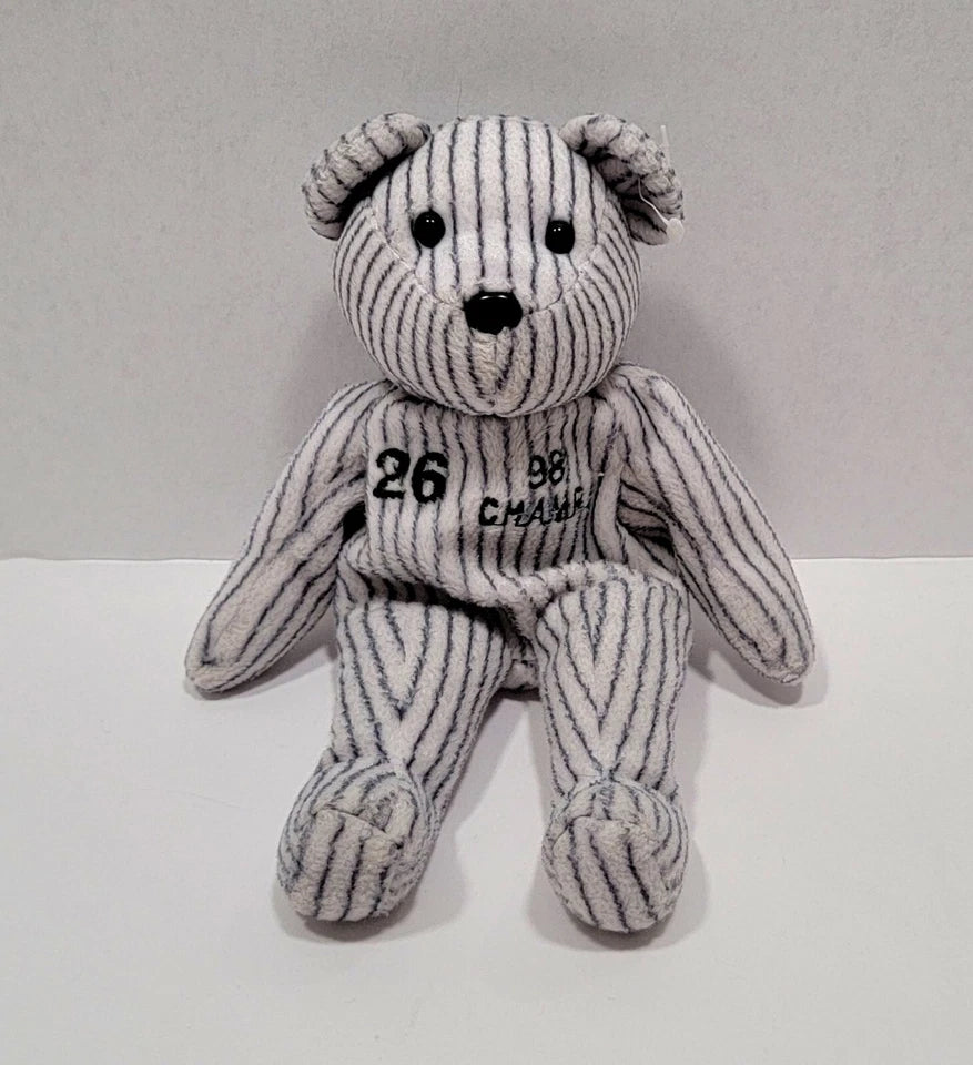 Vintage Yankees 98 Champs #26 Orlando Hernandez Salvino's Bamm Beanos Plush Bear - Sports Gifts, Sports Memorabilia, Sports Collectibles, Fan Shop