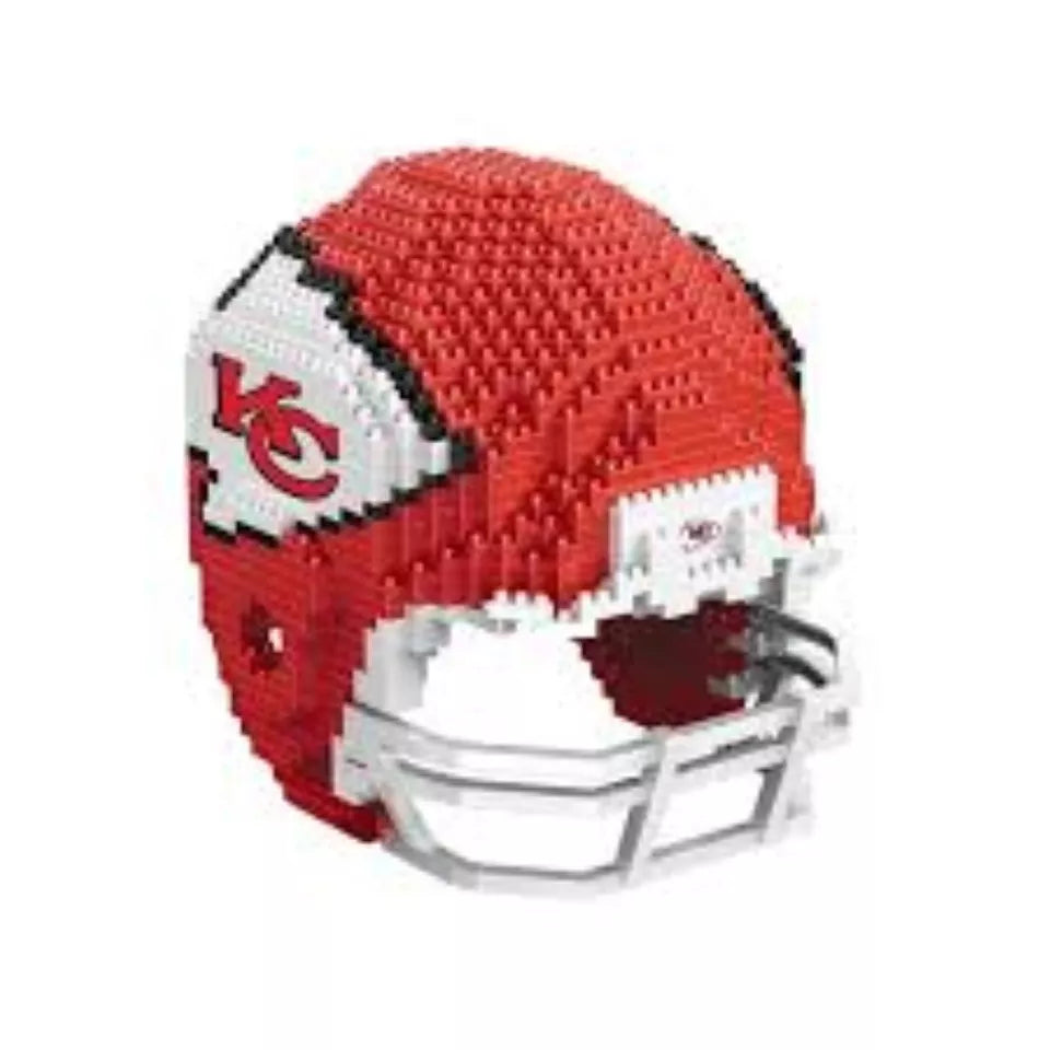 FOCO BRXLZ NFL Licensed Kansas City Chiefs 3-D Puzzle Helmet, 1pc Face Mask - Sports Collectibles, Sports Memorabilia, Sports Fan Shop, Sports Gifts