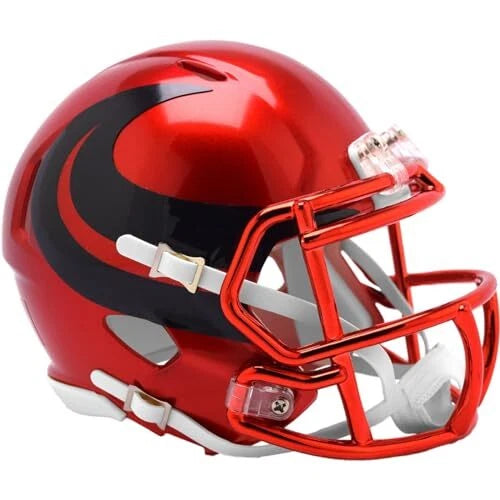 Houston Texans Red Chrome 2024 On Field Alternate Speed Mini Football Helmet