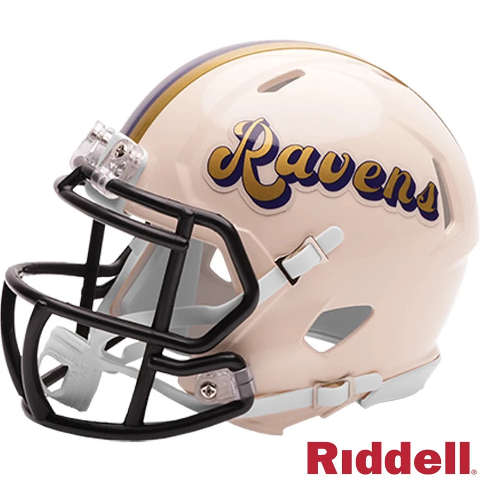 *2026 RETRO* BALTIMORE RAVENS NFL SPEED MINI RIDDELL FOOTBALL HELMET