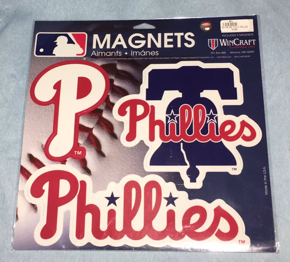 Philadelphia Phillies Vinyl Magnet 11" x 11" - Sports Collectibles, Sports Memorabilia, Sports Fan Shop, Sports Gifts
