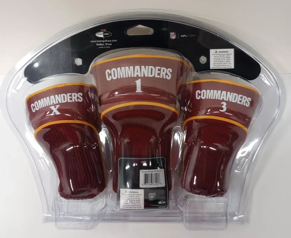 Washington Commanders 3 Pack Contour Head Covers - 757 Sports Collectibles