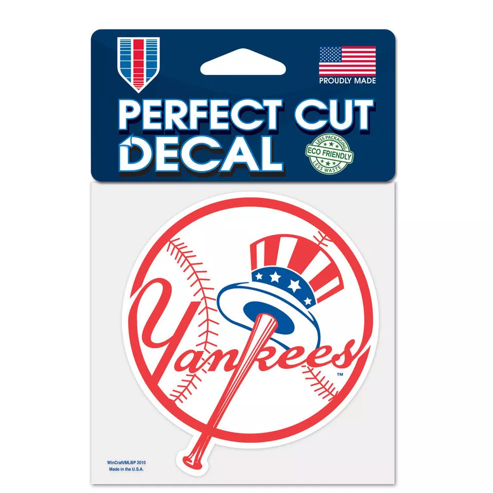 New New York Yankees 4"x4" Top Hat Decal - Sports Collectibles, Sports Memorabilia, Sports Fan Shop, Sports Gifts