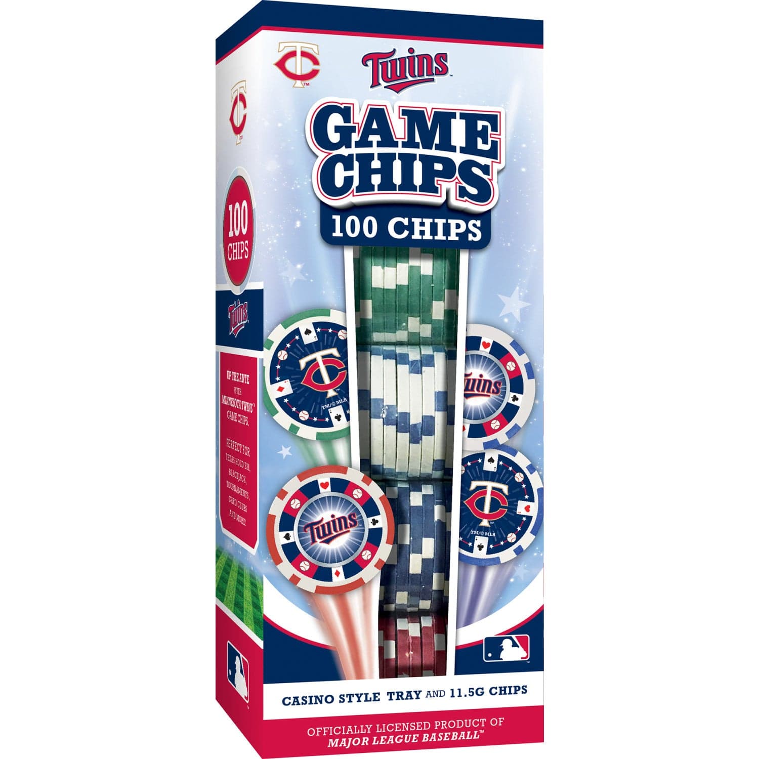 Minnesota Twins 100-Piece Poker Chip Set - Sports Gifts, Sports Memorabilia, Sports Collectibles, Fan Shop