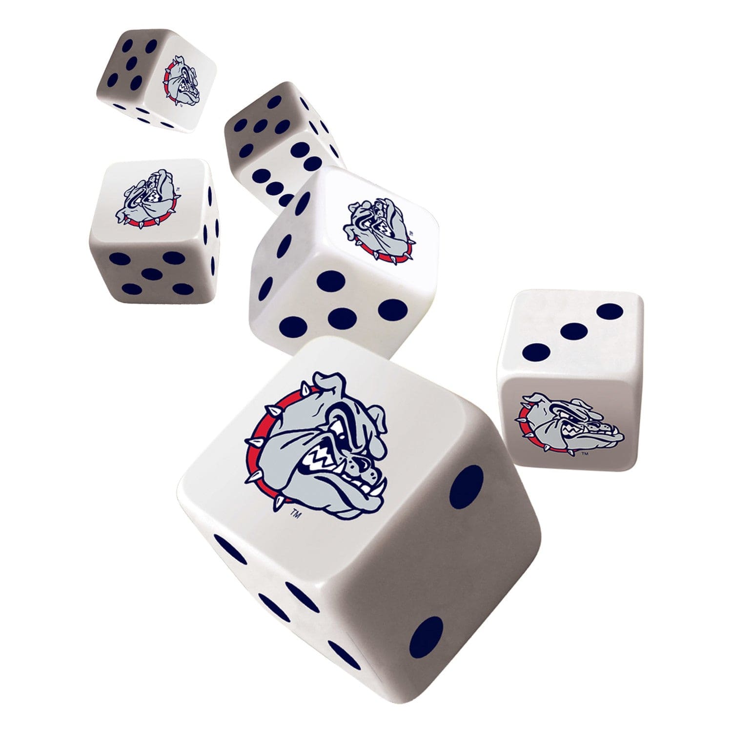 Gonzaga Bulldogs Official Dice Set - Sports Gifts, Sports Memorabilia, Sports Collectibles, Fan Shop