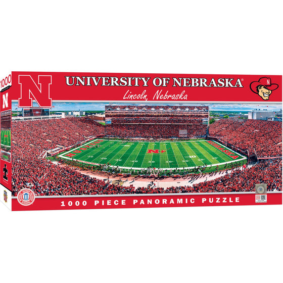Nebraska Cornhuskers - 1000 Piece Panoramic Jigsaw Puzzle - 757 Sports Collectibles