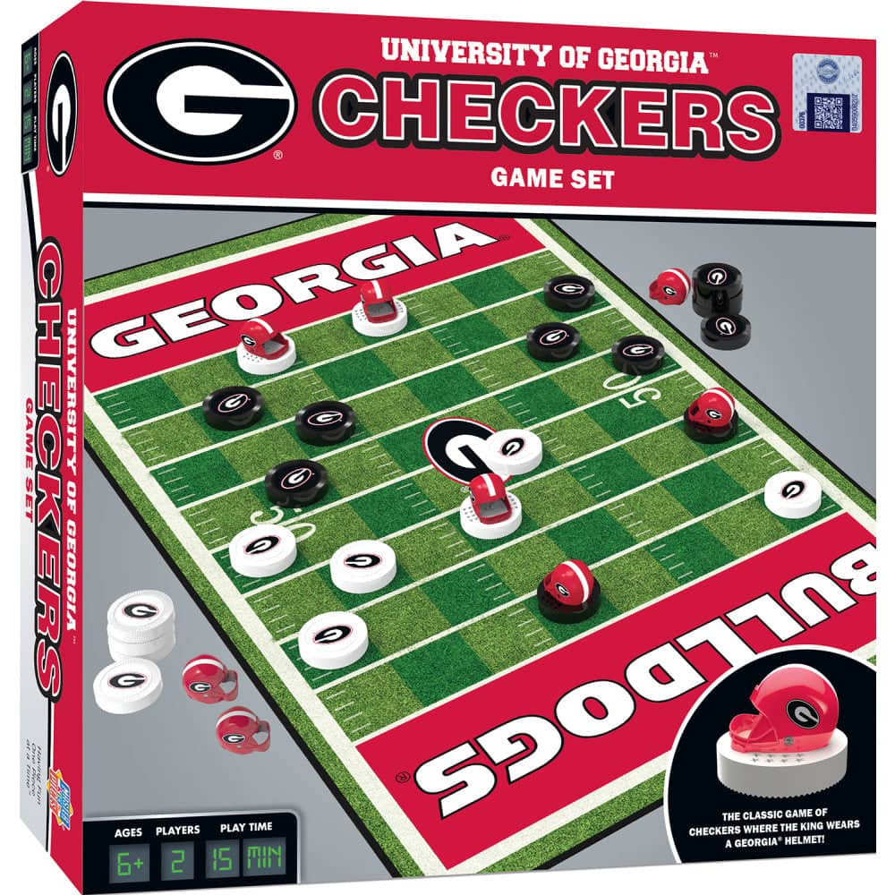Georgia Bulldogs Checkers Game Set - Sports Gifts, Sports Memorabilia, Sports Collectibles, Fan Shop