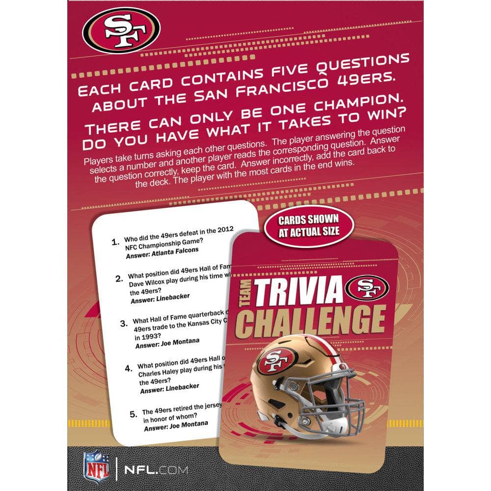 San Francisco 49ers Trivia Challenge: Test Your Knowledge of the Red and Gold! - Sports Gifts, Sports Memorabilia, Sports Collectibles, Fan Shop