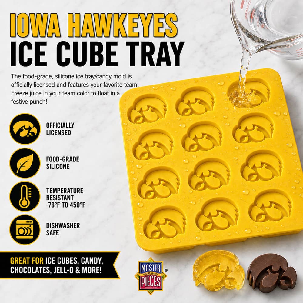 Iowa Hawkeyes Silicone Ice Cube Tray