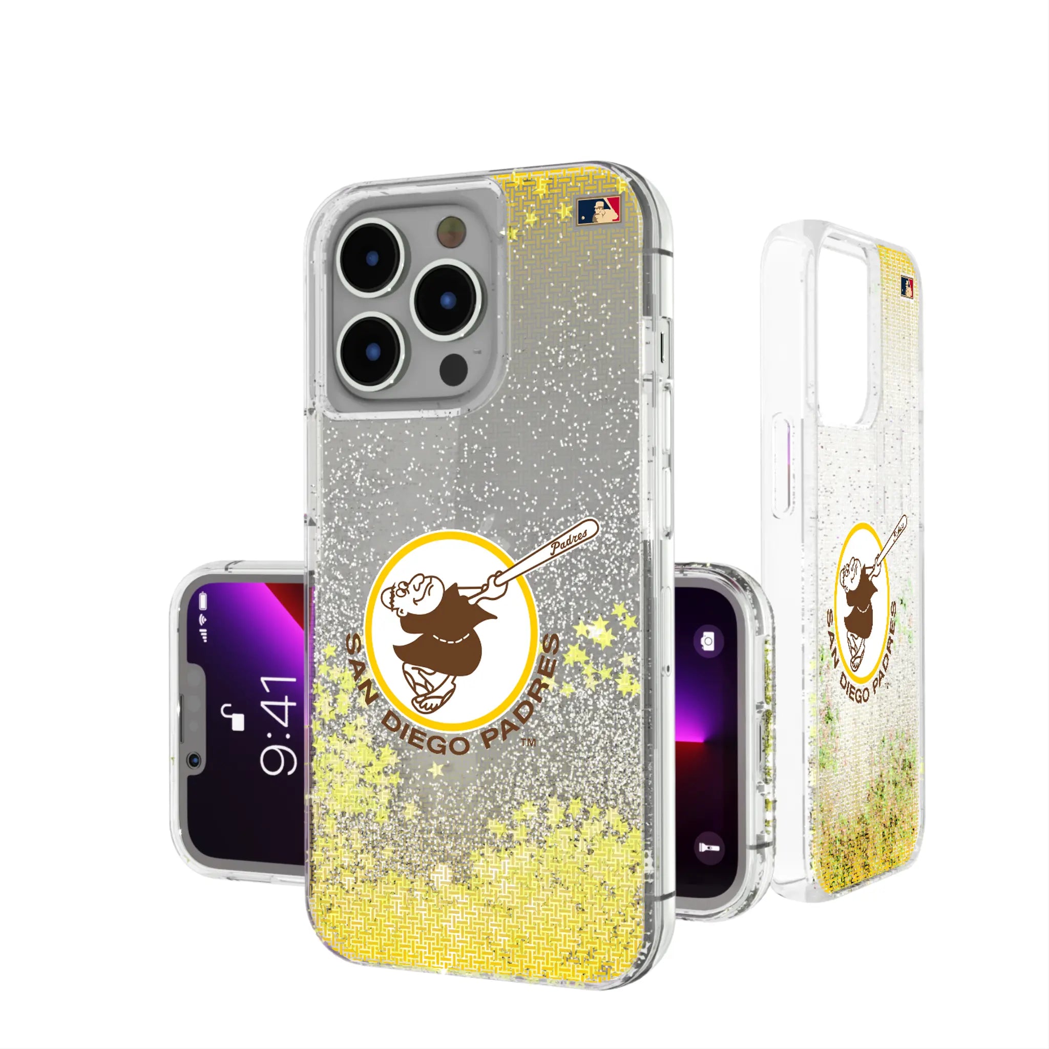 San Diego Padres 1969-1984 - Cooperstown Collection Linen Glitter Phone Case