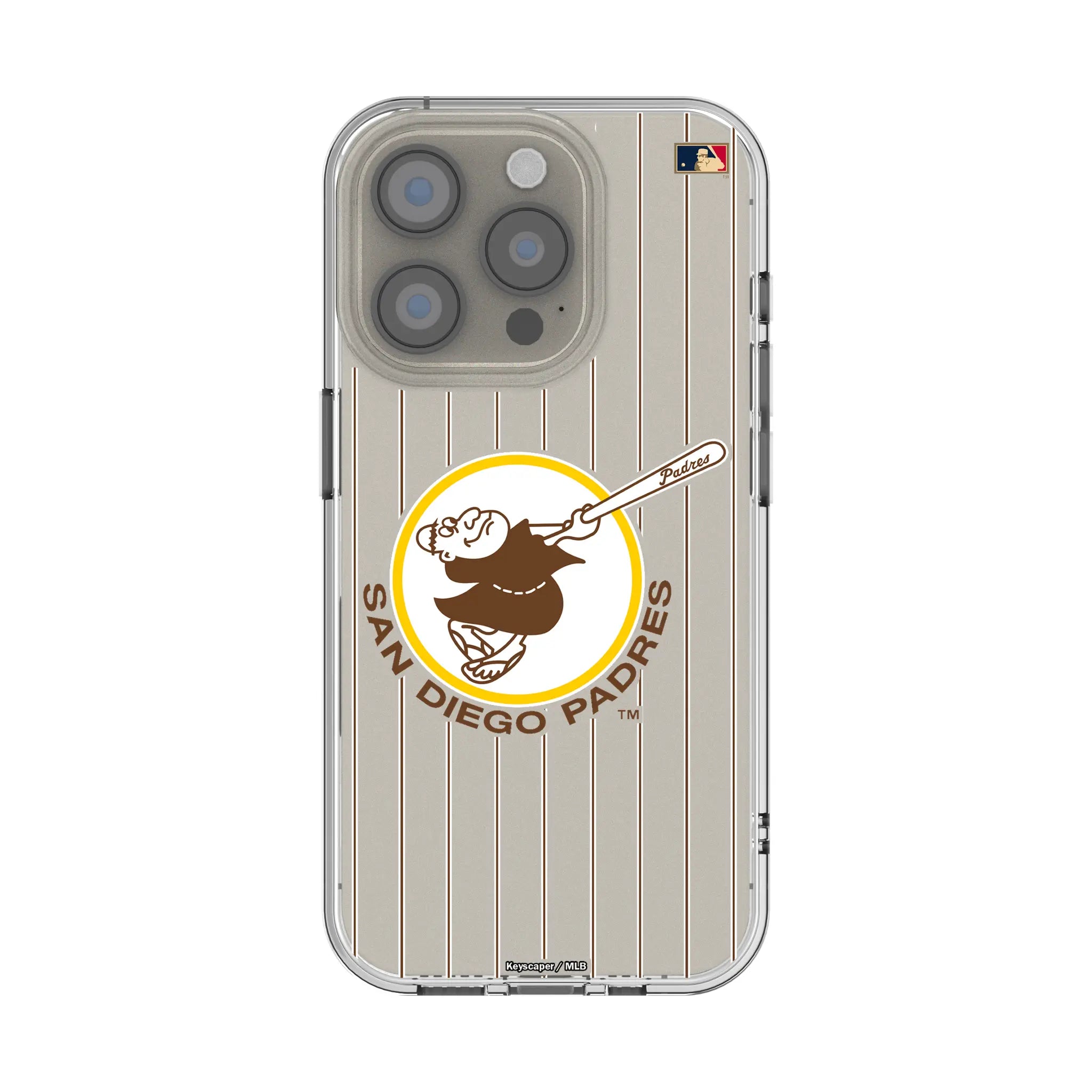 San Diego Padres 1969-1984 - Cooperstown Collection Pinstripe Clear Phone Case for Apple iPhone