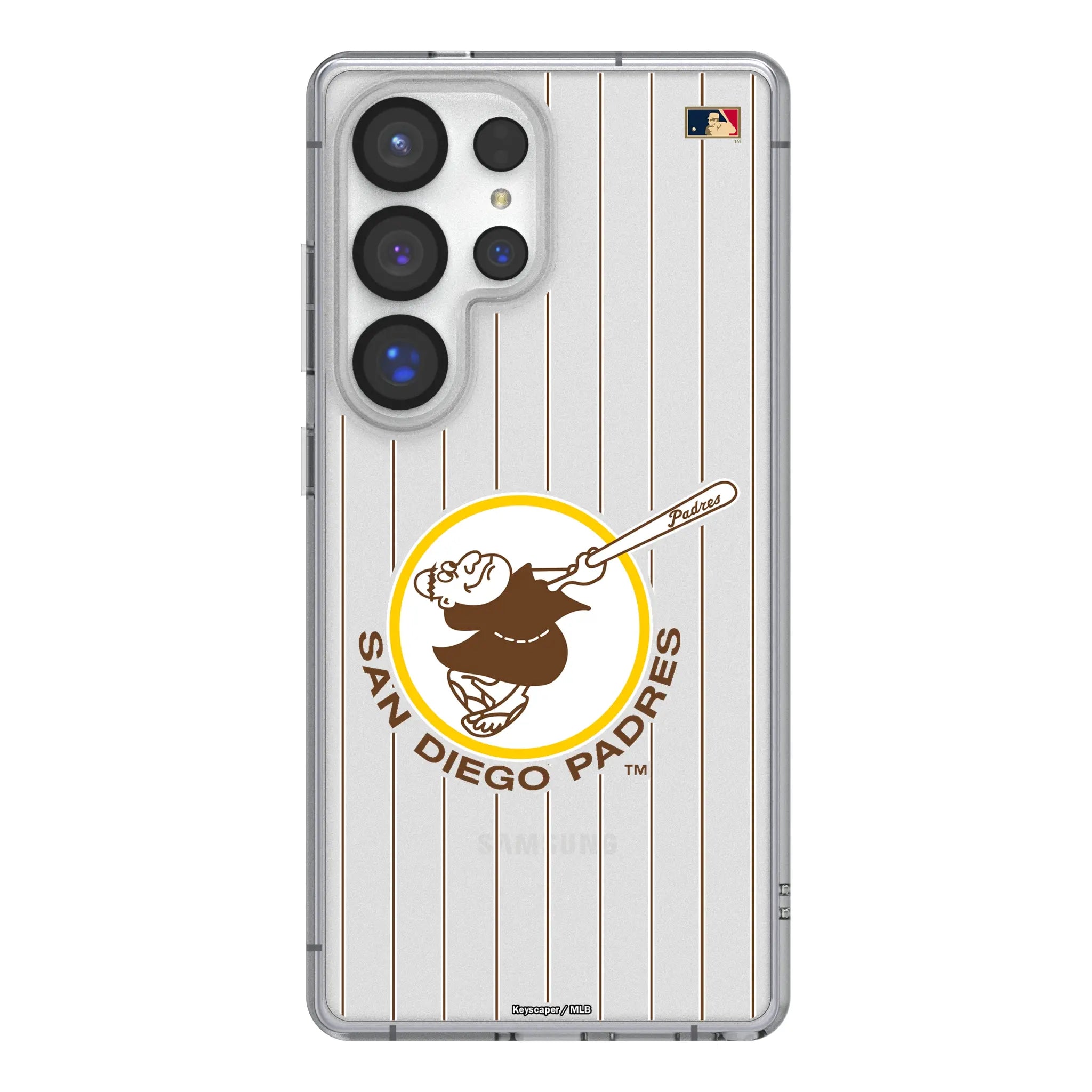 San Diego Padres 1969-1984 - Cooperstown Collection Pinstripe Clear Phone Case for Samsung Galaxy