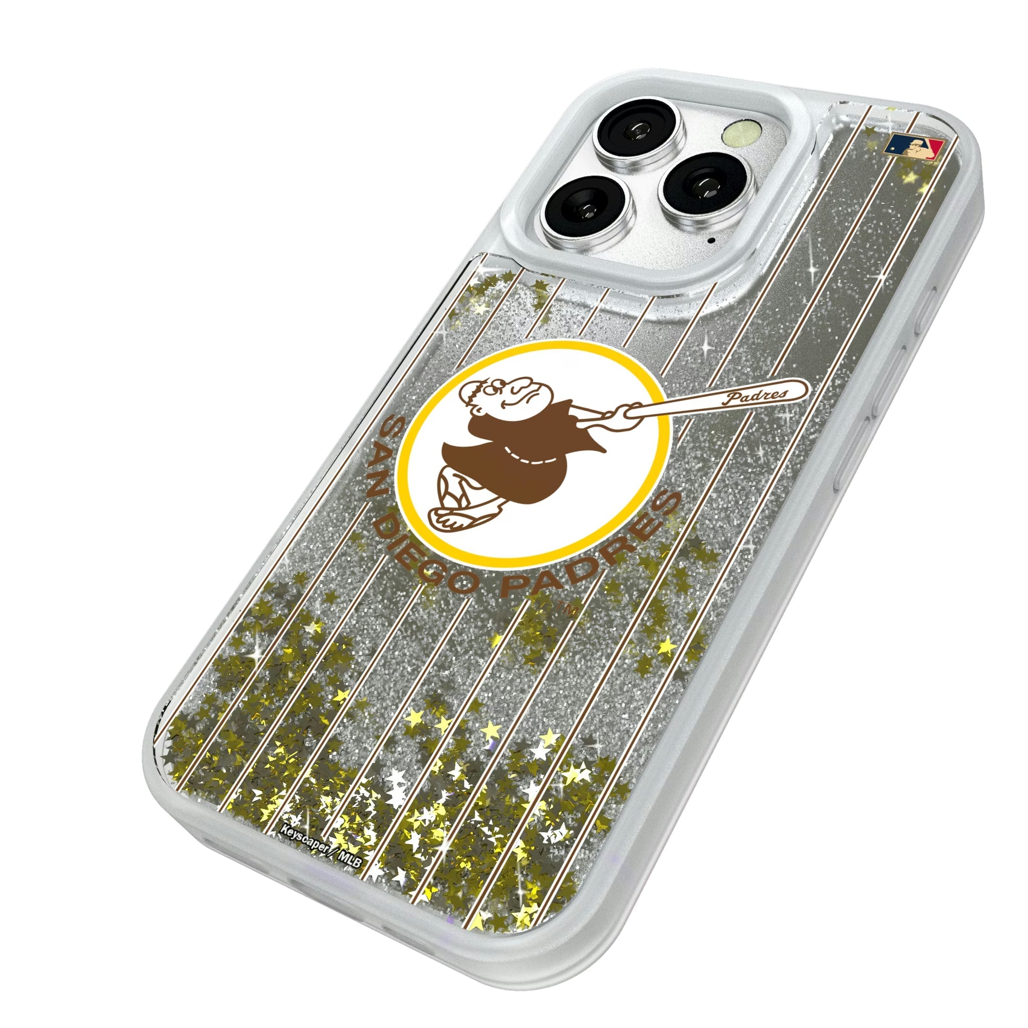 San Diego Padres 1969-1984 - Cooperstown Collection Pinstripe Glitter Phone Case
