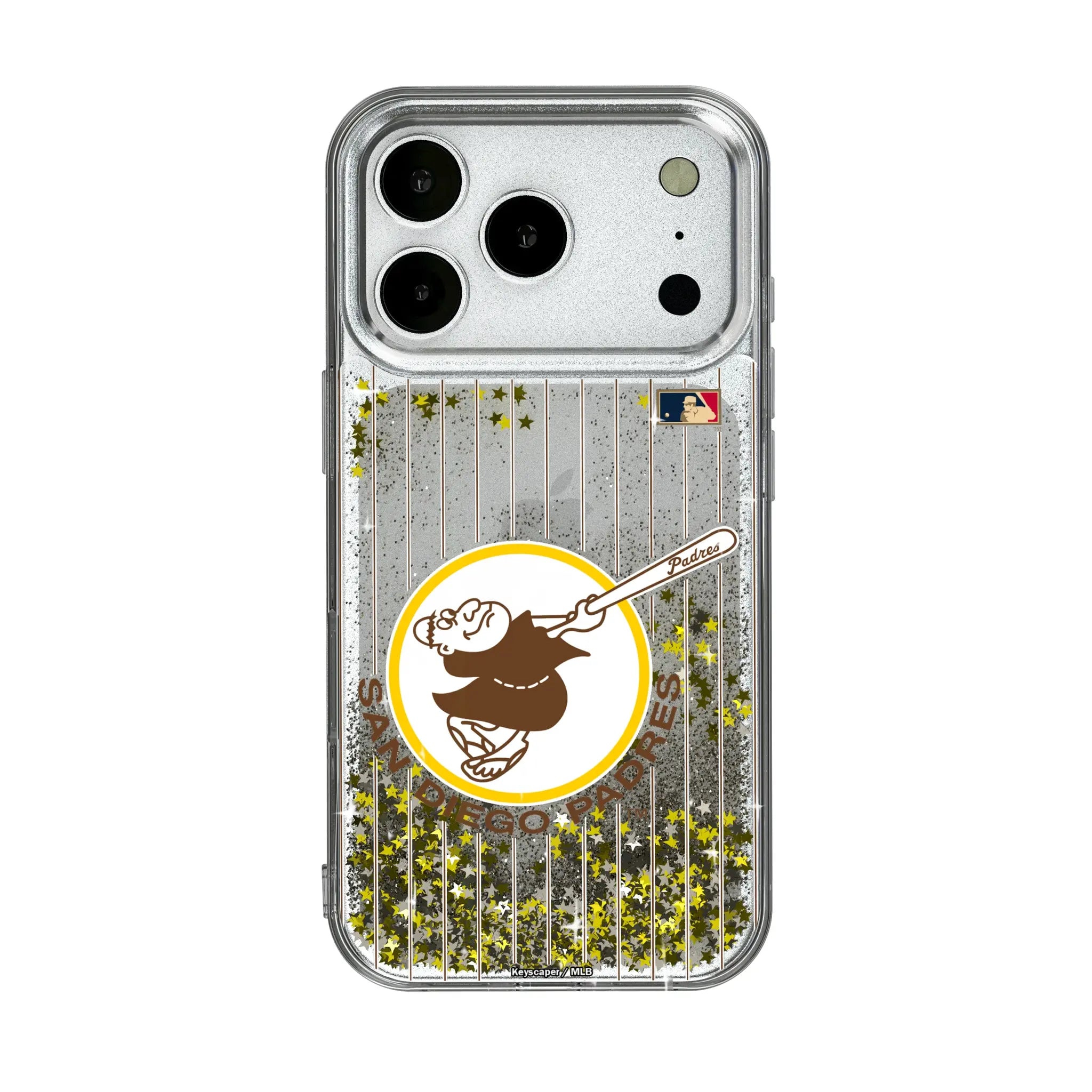 San Diego Padres 1969-1984 - Cooperstown Collection Pinstripe Glitter Phone Case