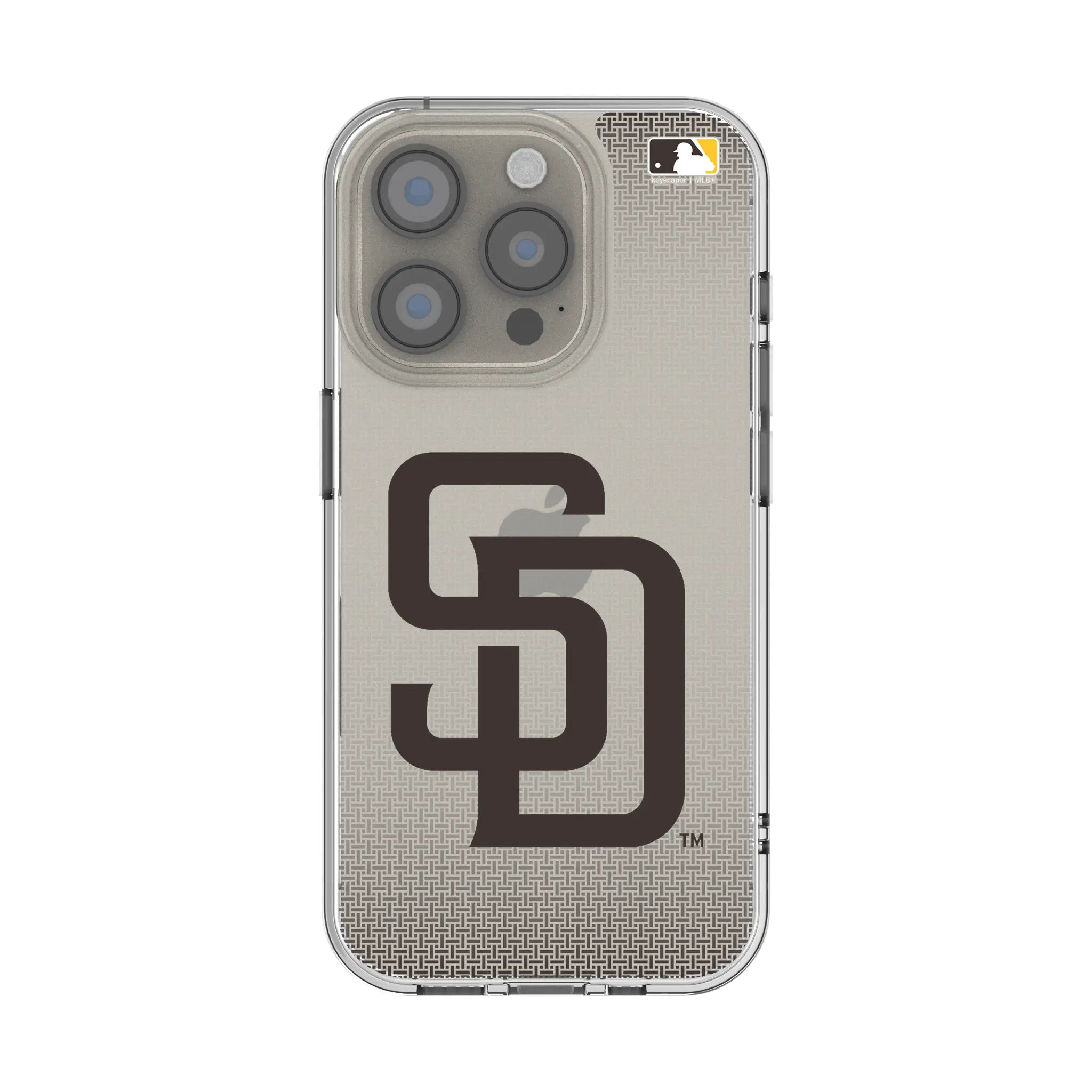San Diego Padres Linen Clear Phone Case for Apple iPhone