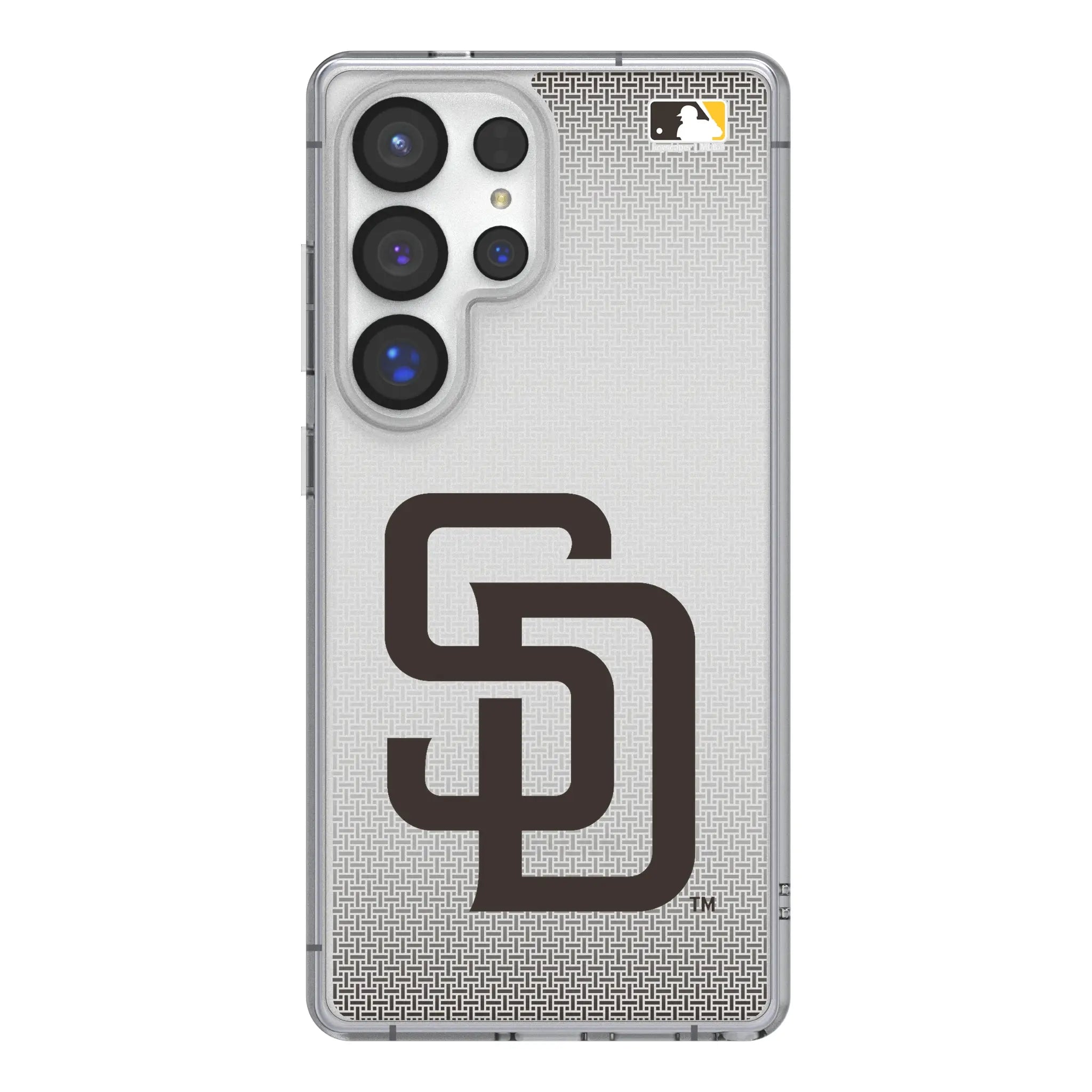 San Diego Padres Linen Clear Phone Case for Samsung Galaxy