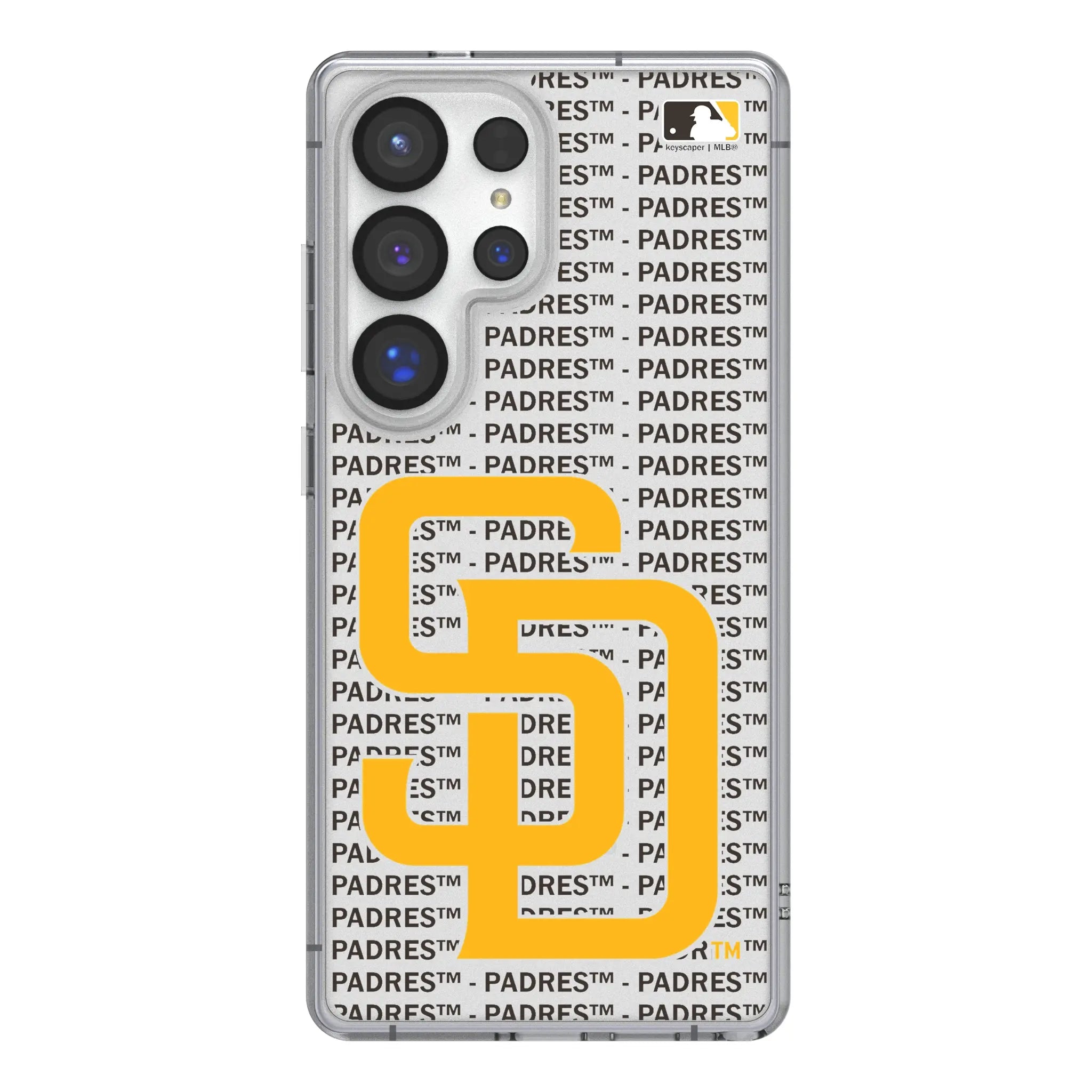 San Diego Padres Text Backdrop Clear Phone Case for Samsung Galaxy