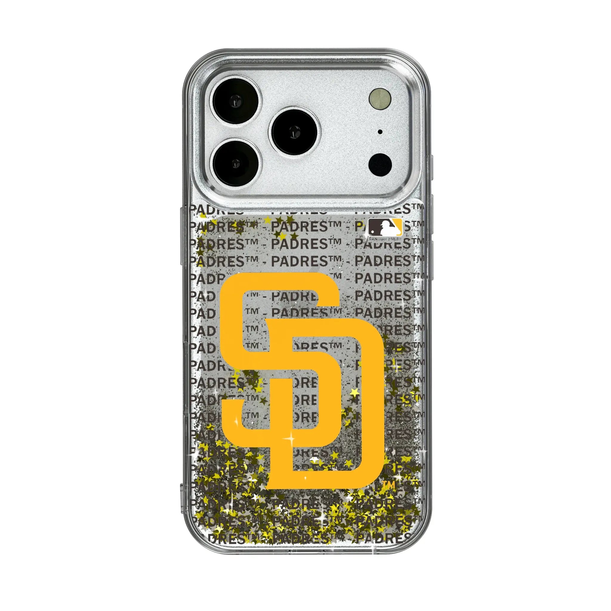 San Diego Padres Text Backdrop Glitter Phone Case