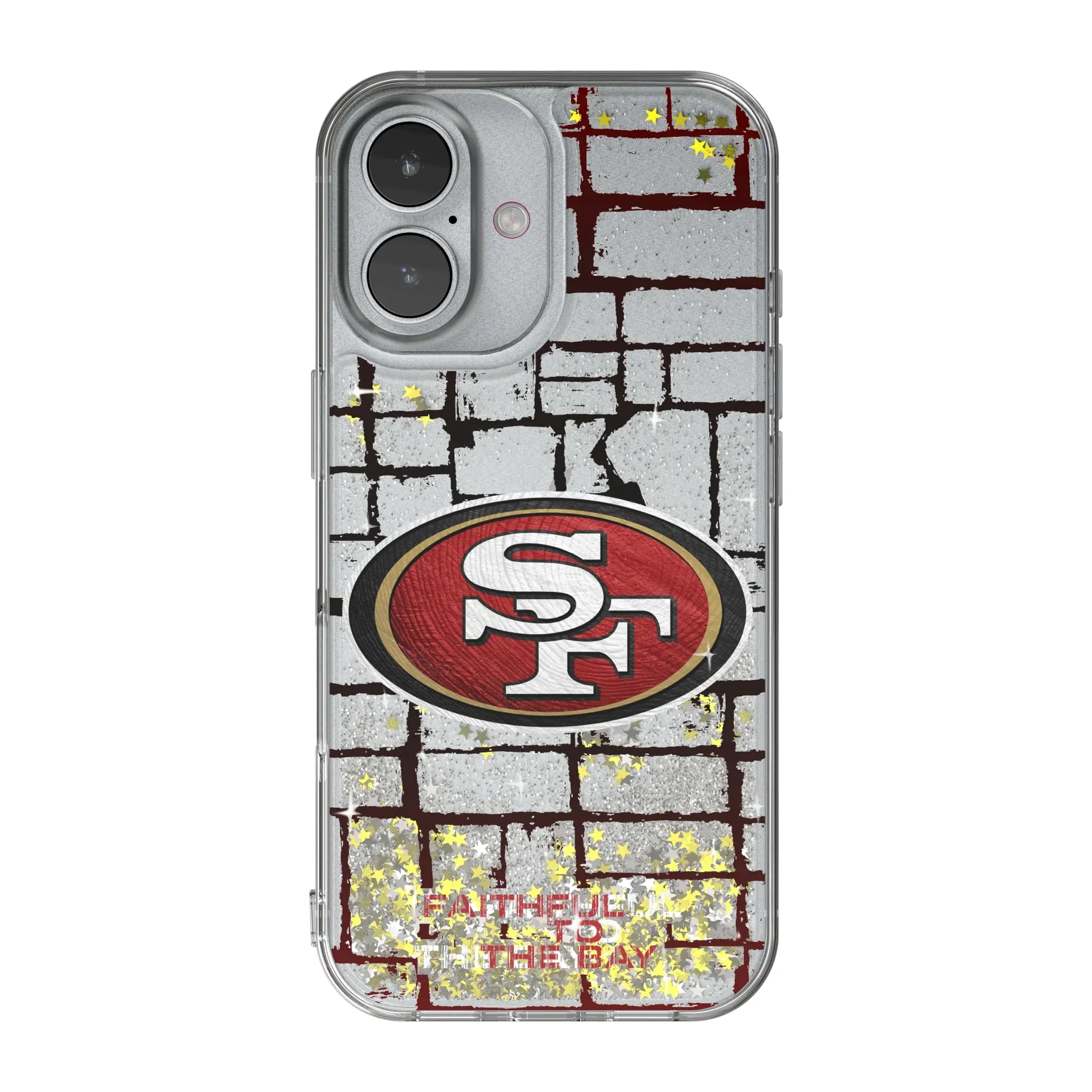 San Francisco 49ers Brick Glitter Phone Case for Apple iPhone