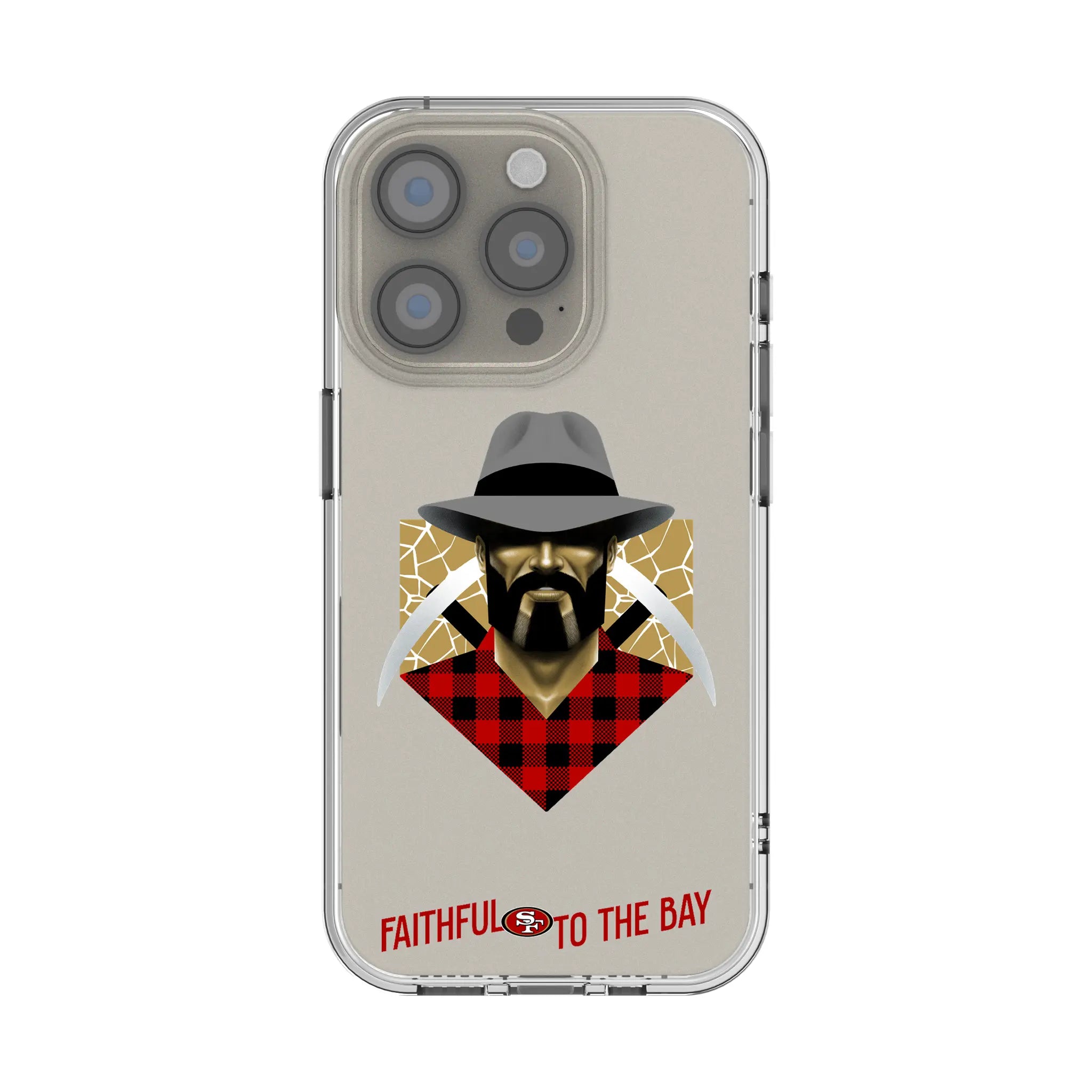 San Francisco 49ers 2024 Edition Clear Phone Case for Apple iPhone