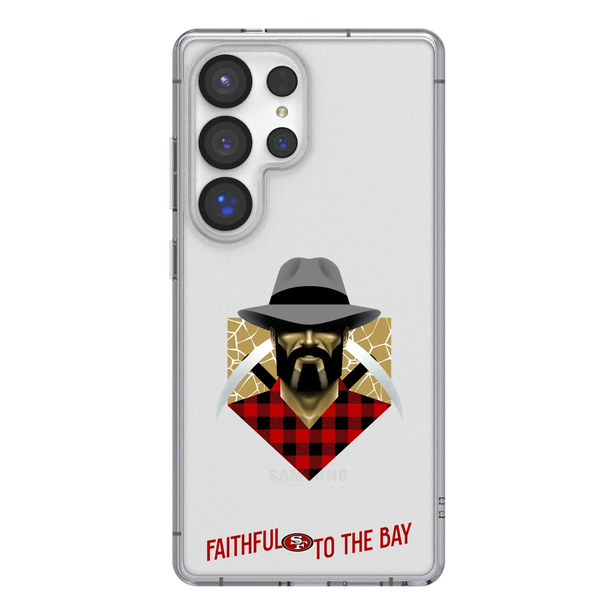 San Francisco 49ers 2024 Edition Clear Phone Case for Samsung Galaxy