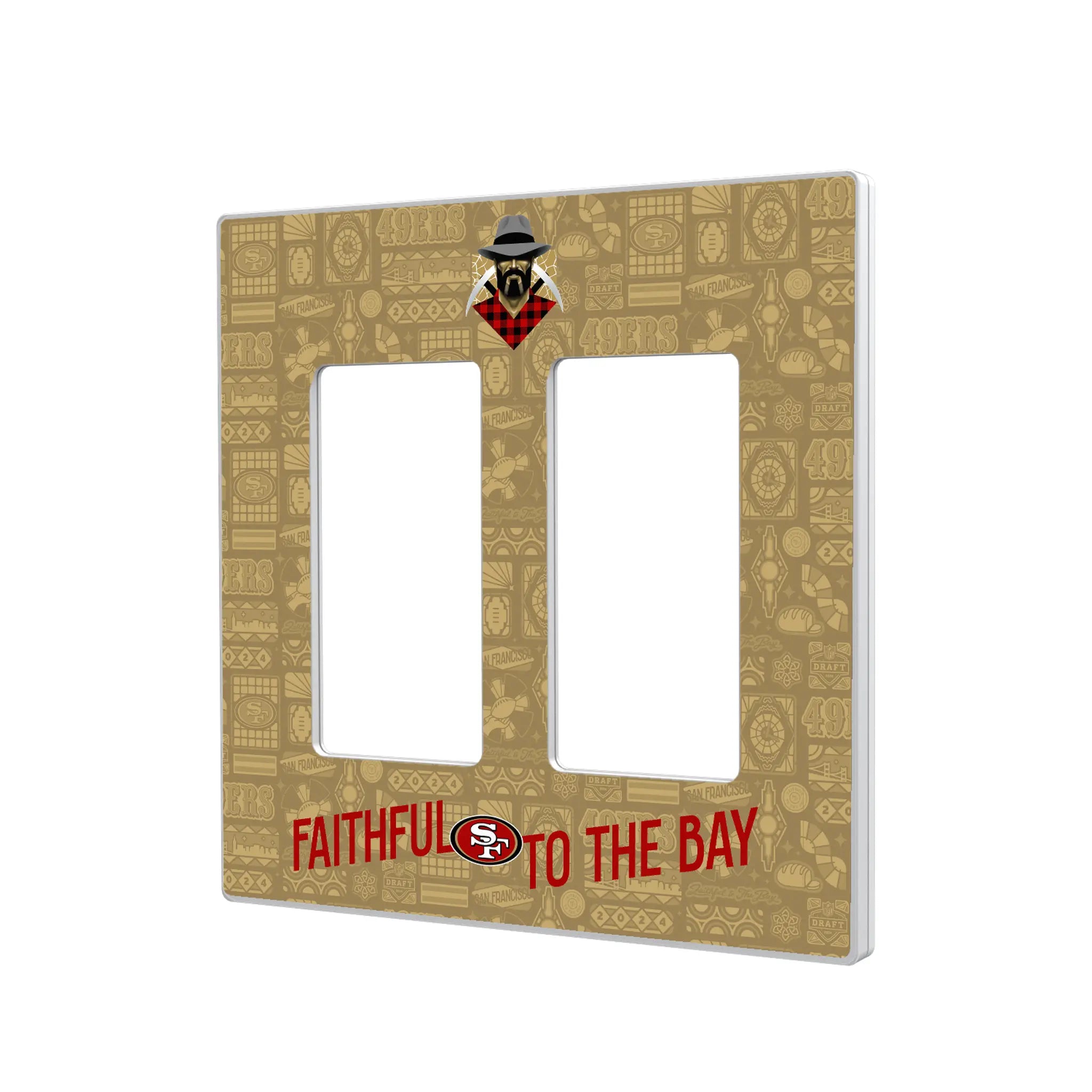 San Francisco 49ers 2024 Illustrated Limited Edition Hidden-Screw Light Switch Plate