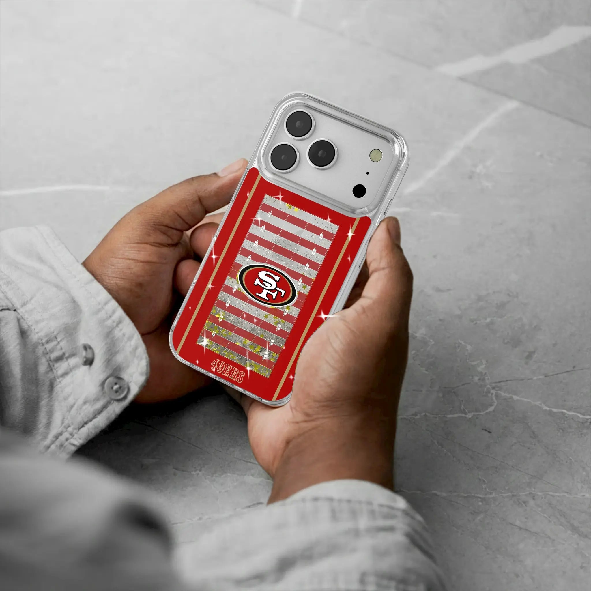 San Francisco 49ers Field Glitter Phone Case
