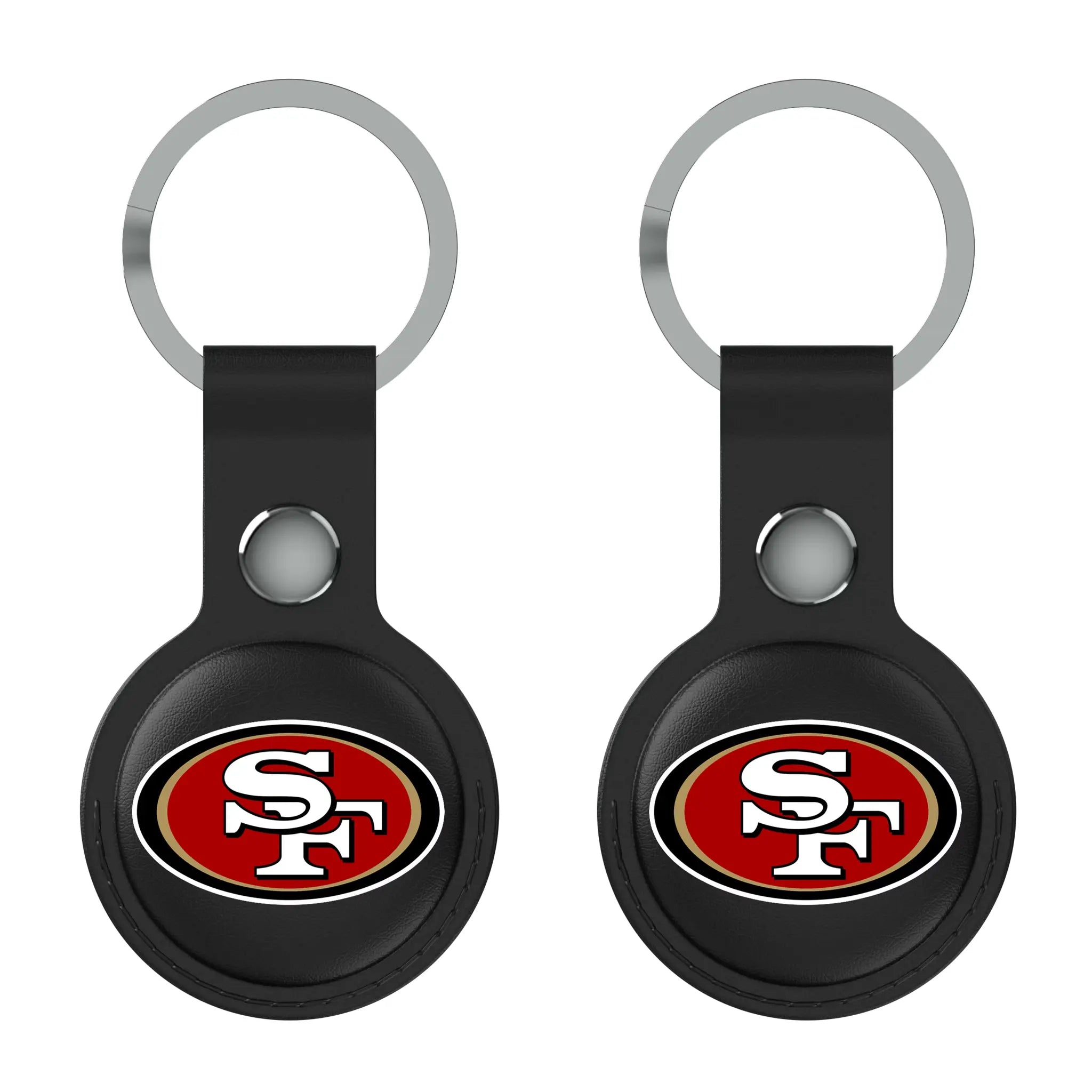 San Francisco 49ers Insignia Black Airtag Holder 2-Pack