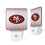 San Francisco 49ers Linen Night Light 2-Pack
