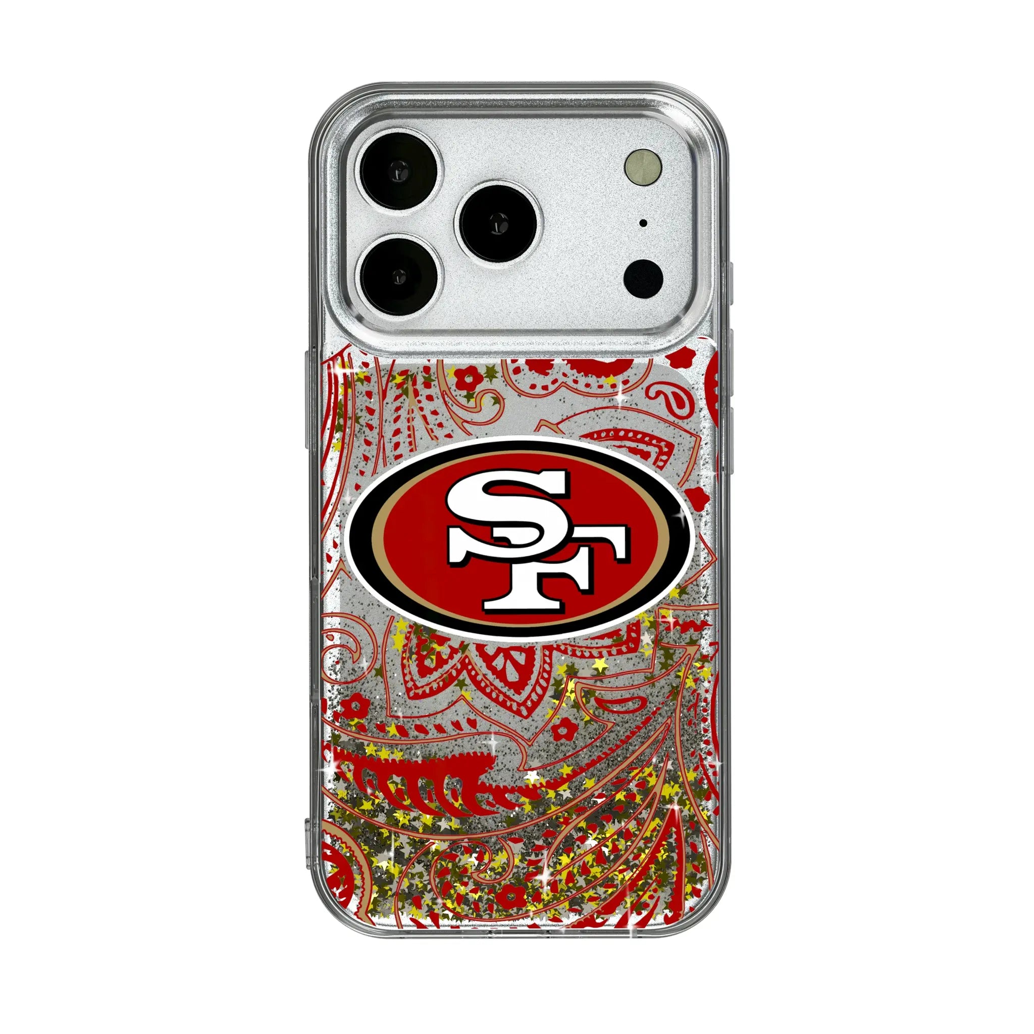 San Francisco 49ers Paisley Glitter Phone Case