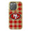 San Francisco 49ers Plaid Bling Phone Case