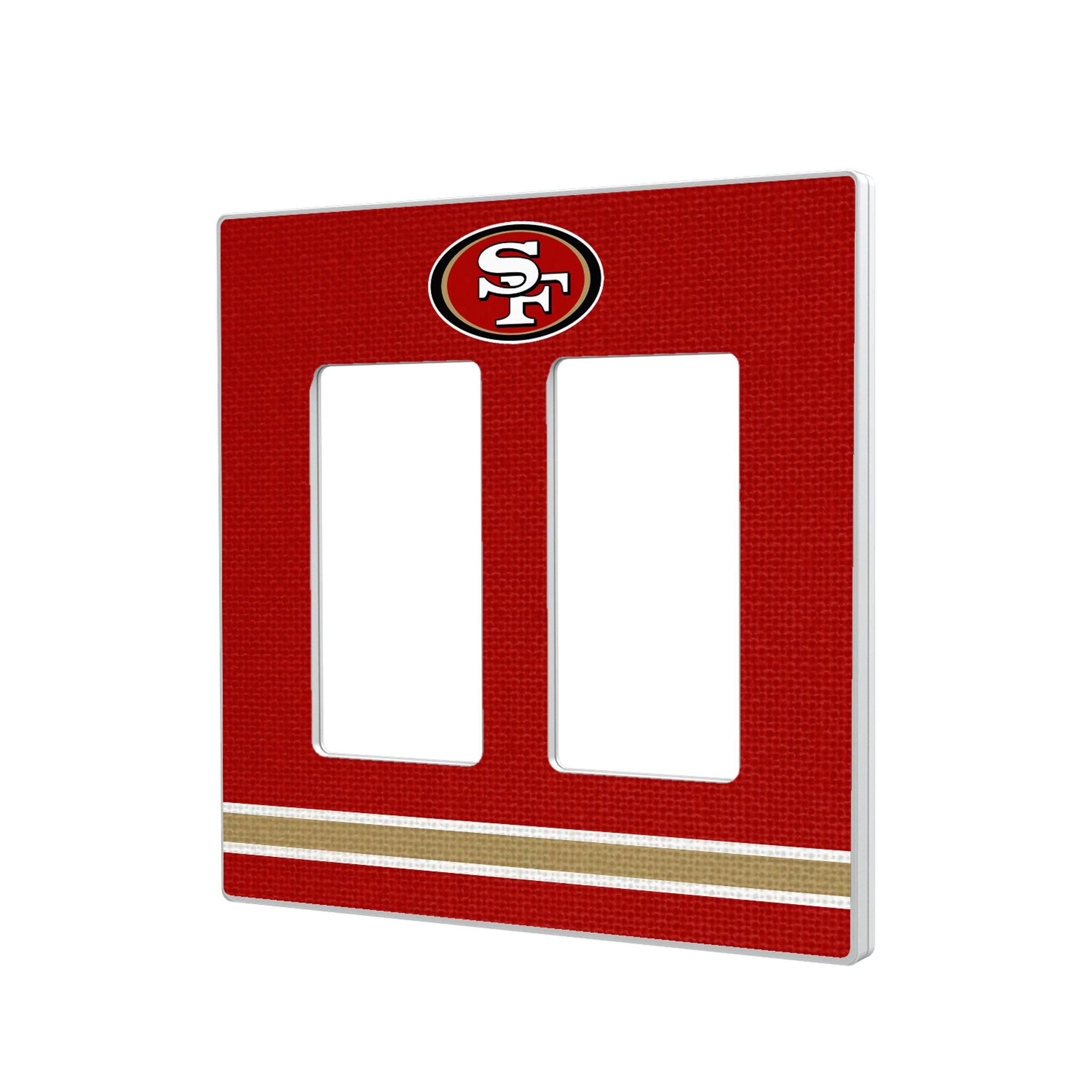 San Francisco 49ers Stripe Hidden-Screw Light Switch Plate - Sports Gifts, Sports Memorabilia, Sports Collectibles, Fan Shop