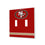 San Francisco 49ers Stripe Hidden-Screw Light Switch Plate - Sports Gifts, Sports Memorabilia, Sports Collectibles, Fan Shop