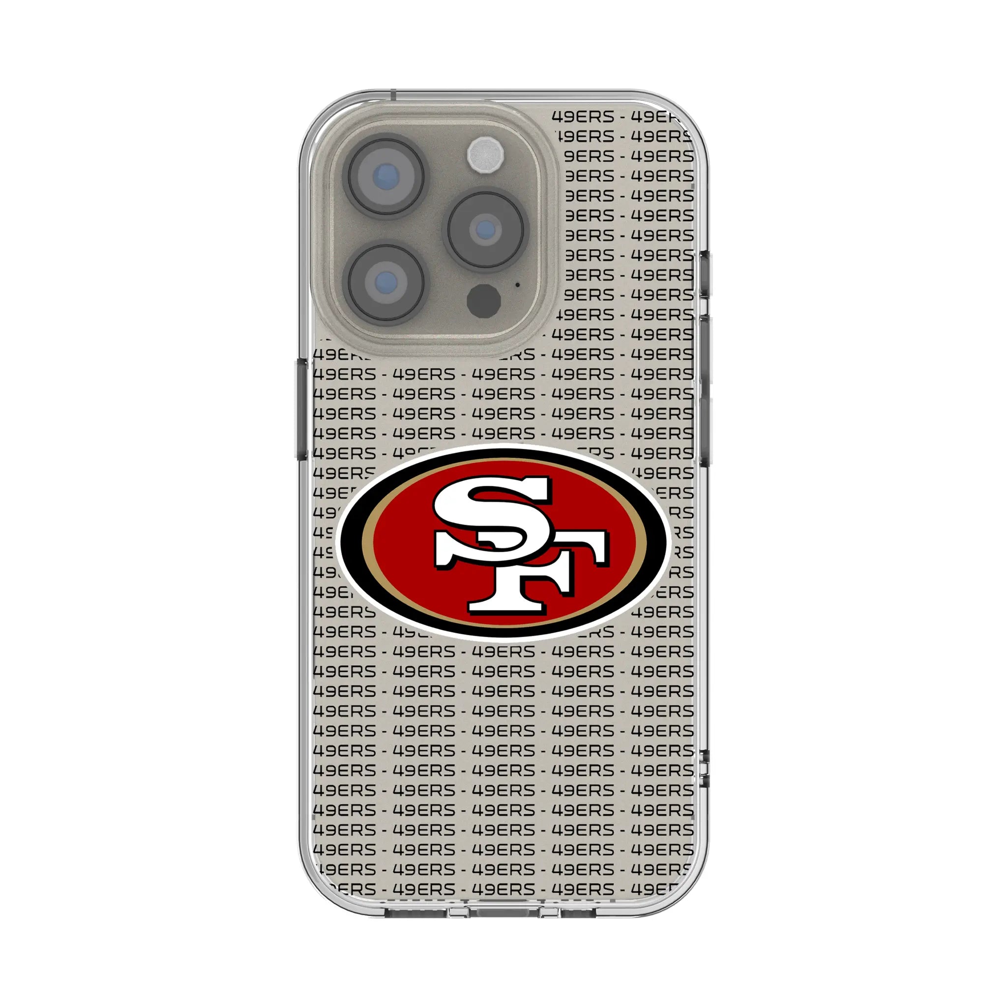 San Francisco 49ers Text Backdrop Clear Phone Case for Apple iPhone